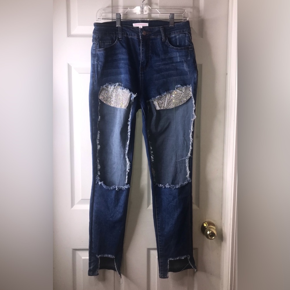 Hot & Delicious Jeans with inside Sequin Pockets Size Large